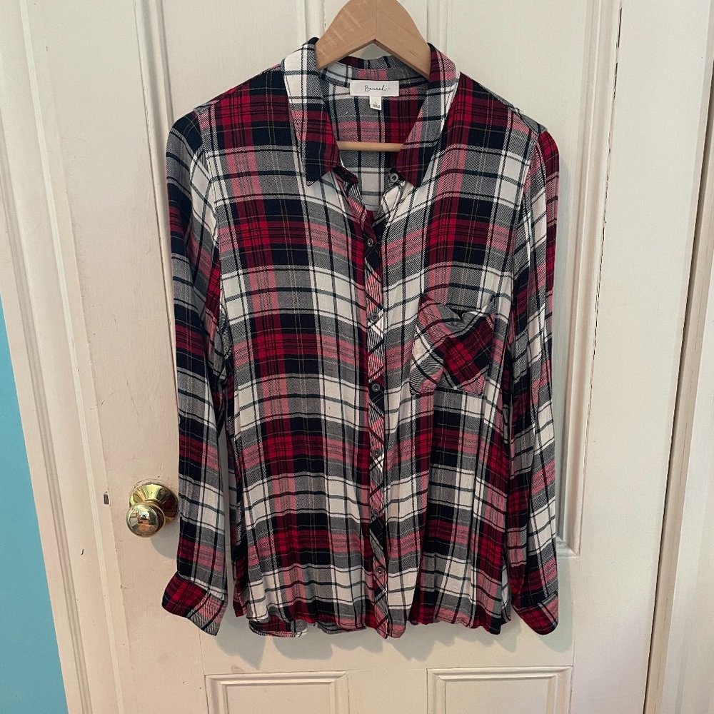 Becaal Plaid Long Sleeve Button Down